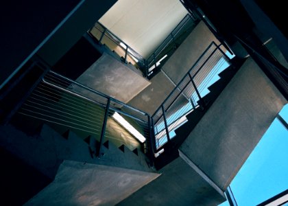 Bottom View Of Stairs Inside Building photo