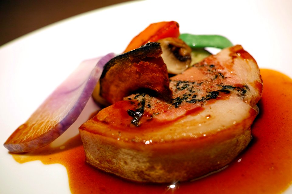 Duck Liver With Vegetable Garnish