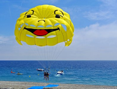 Parasailing Over Beach