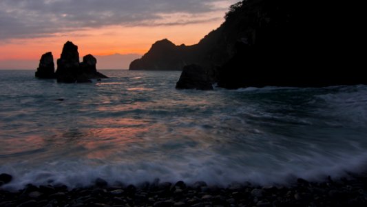 Sea Waves During Golden Hour photo