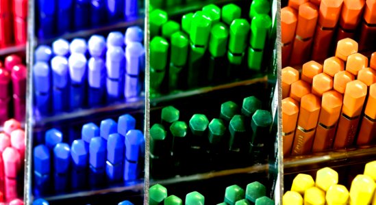 Green Orange Yellow And Blue Pencil