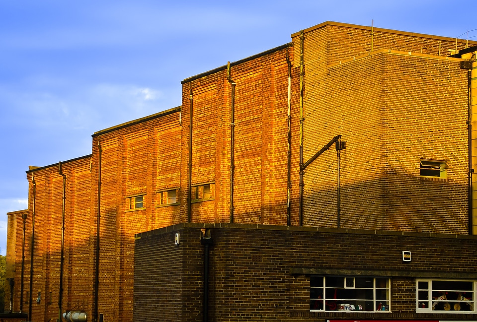 Architecture red wall