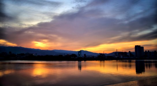Sunset Over River