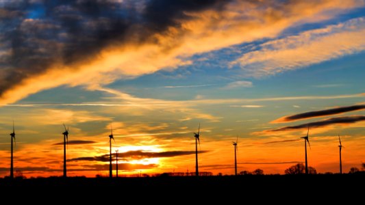 Wind Turbine Silhouettes