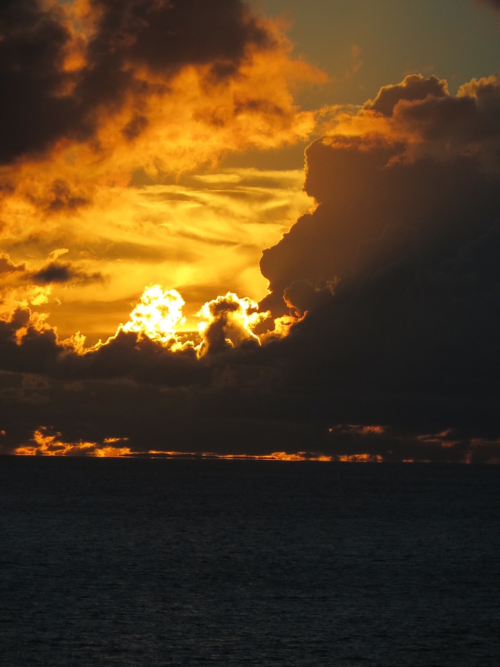 Beach afterglow sun