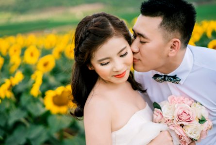 Bride Kissed By Groom