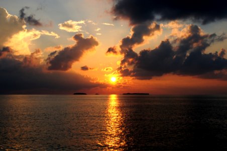 Beautiful Sunset Over The Ocean photo