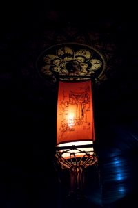 Amber Electricity Lantern Lamp photo