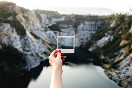 Cliffs Polaroid Photo