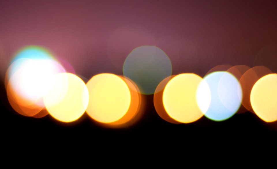 Yellow And White Lights Bokeh