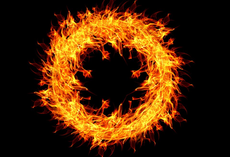 Flame Fractal Art Circle Computer Wallpaper