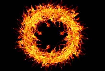 Flame Fractal Art Circle Computer Wallpaper photo