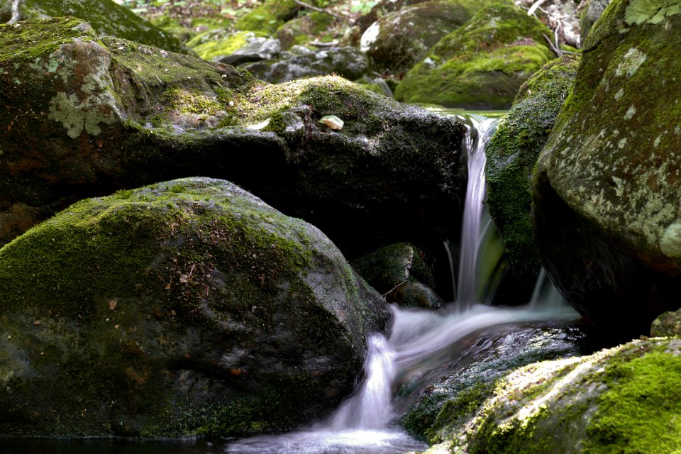 Gentle Waterfall On Caribou Mountain In Maine