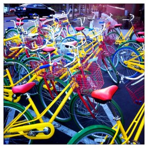 Brightly Coloured Bicycles