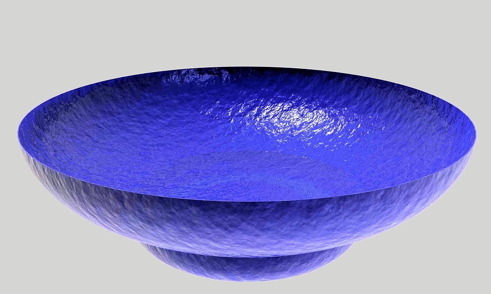 Glass colorful blue