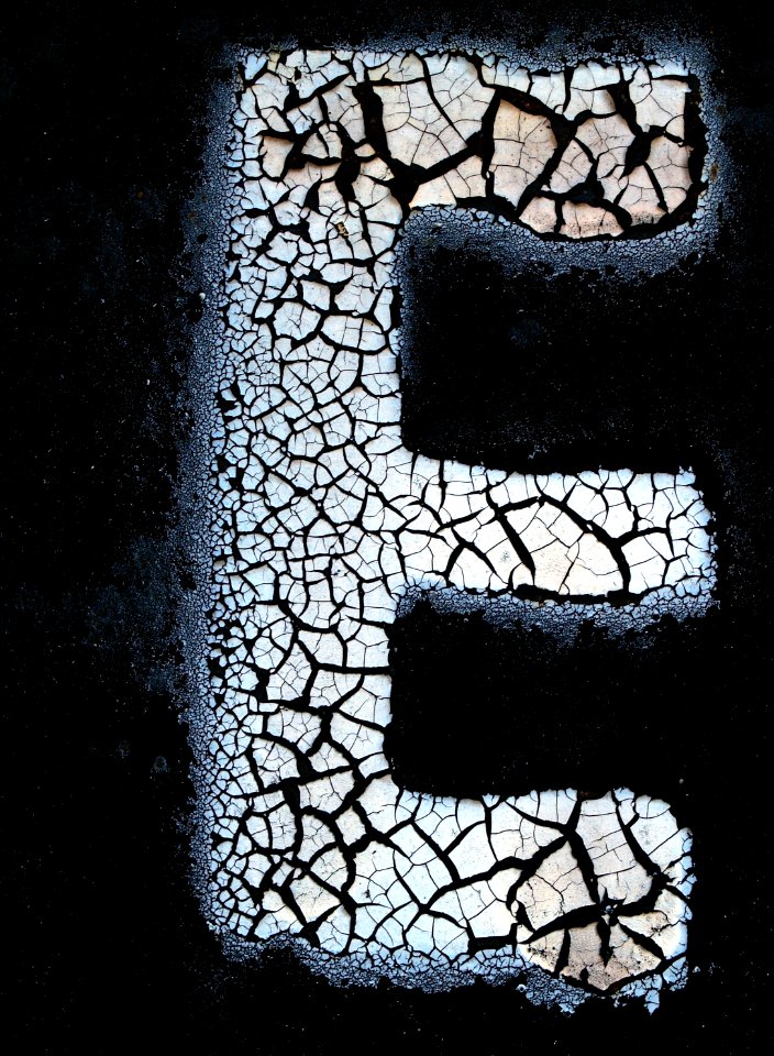 Craquelure Capital Letter E (Takoma Park MD)