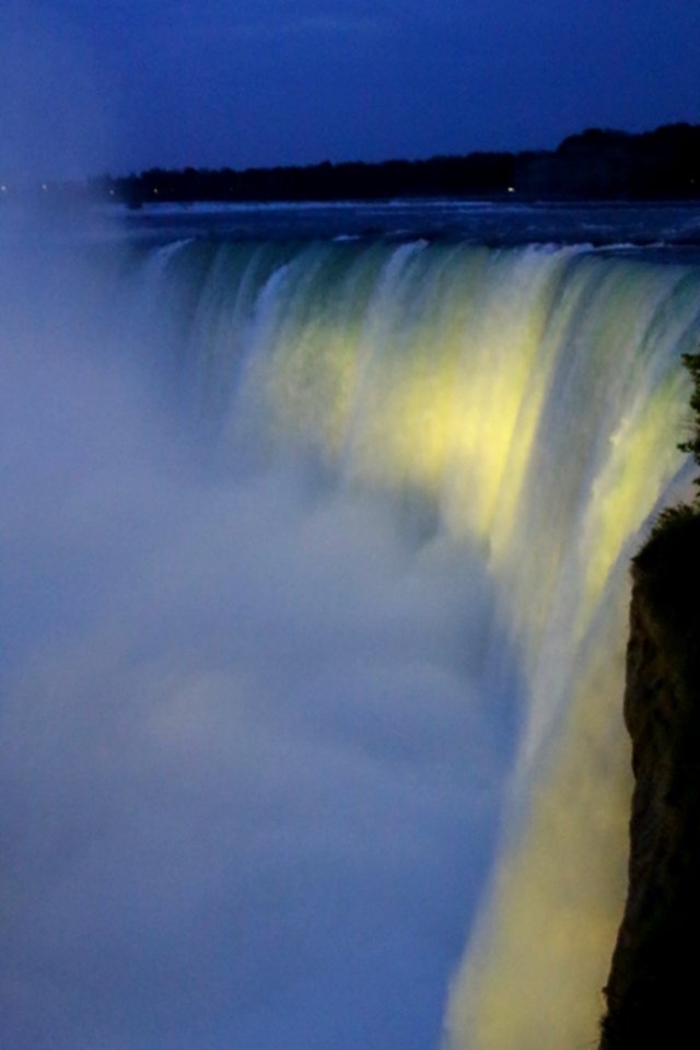The Light Show Over The Horseshoe Falls Niagara