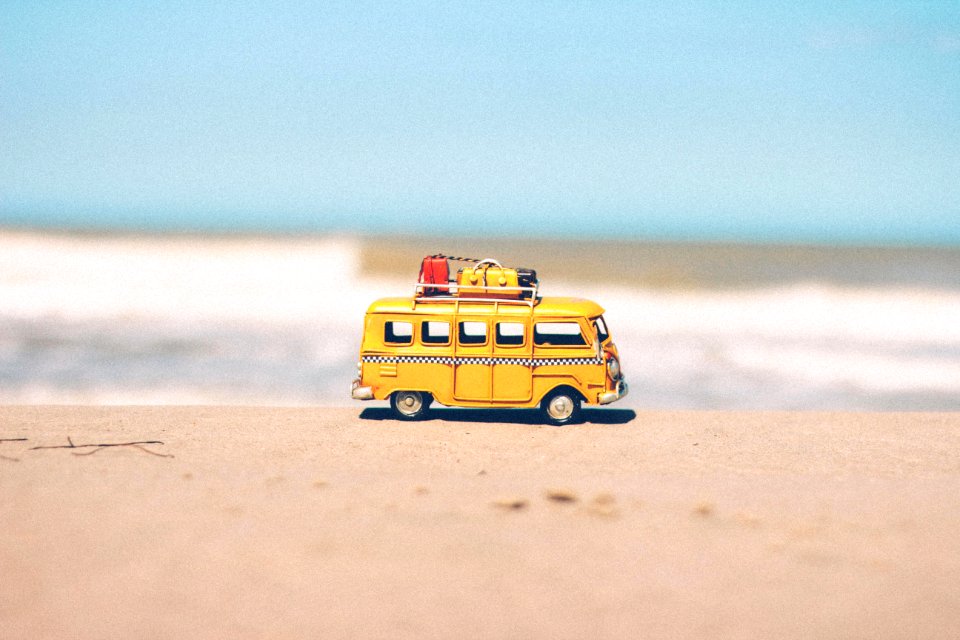 Toy Volkswagen On Beach