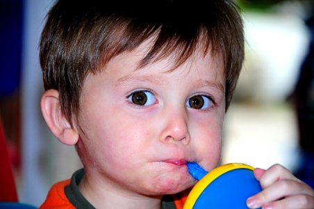 Child Face Cheek Skin photo