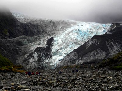 Winter Mountain Glacier Grey Blue photo