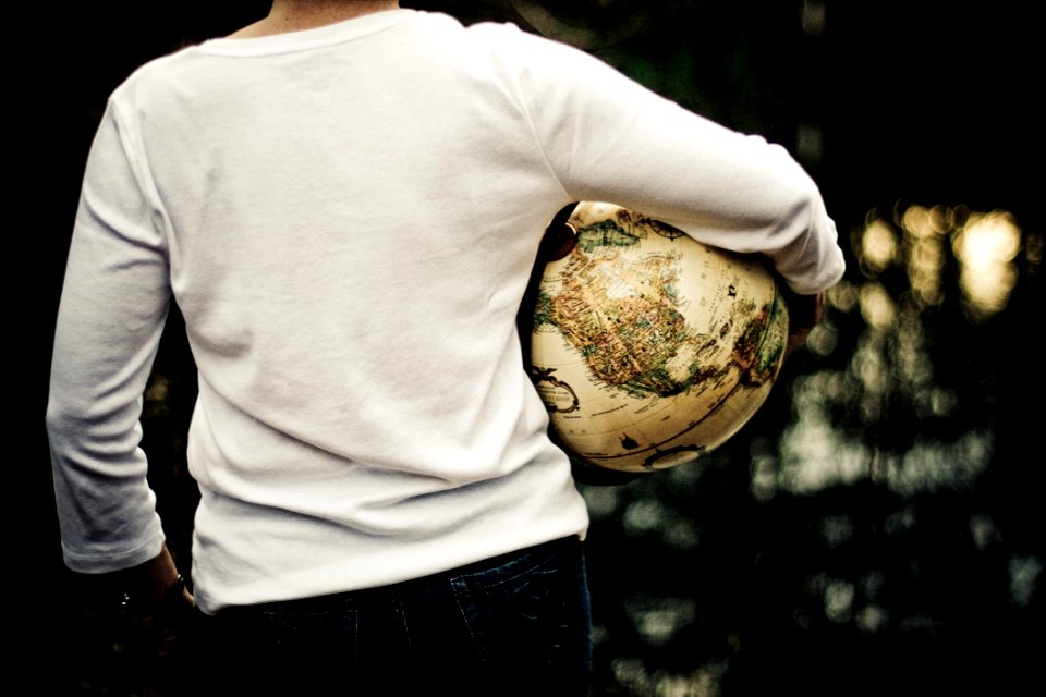 Woman Earth Globe White Short Outdoors Water Reflection
