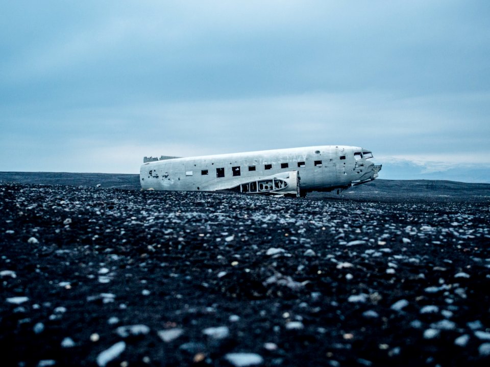 Arctic Plane Crash Blue Grey