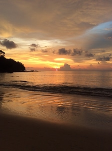 Thailand beach sunset photo