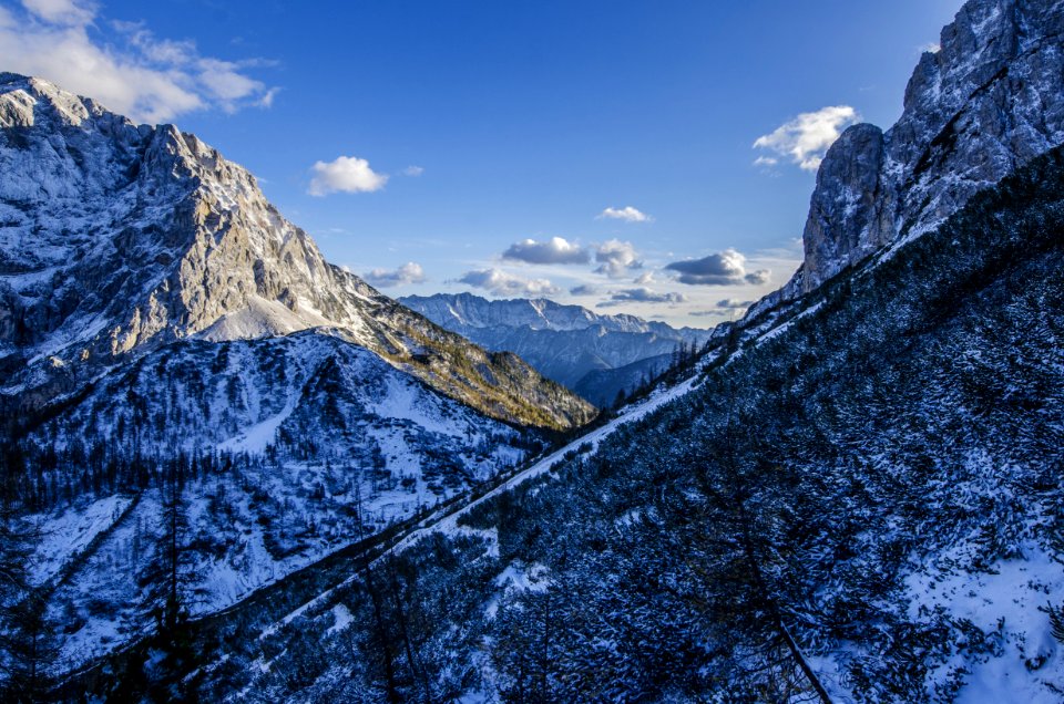 Mountain Snow Peak Blue Sky photo