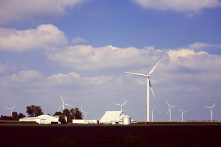 Wind Turbines Energy Farm Indiana