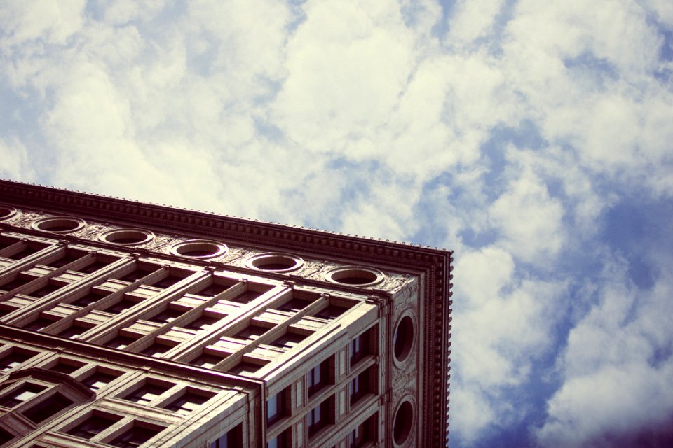 Chicago Gothic Architecture Against Blue Skies