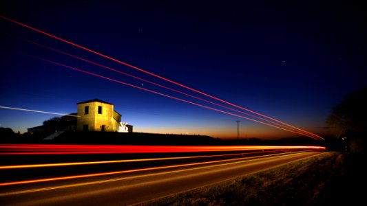 Light Streaks From Traffic photo