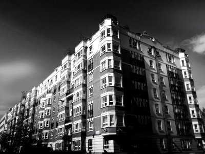 Apartment Exterior In Black And White photo