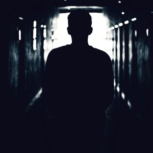 Silhouette Of Man In Tunnel photo