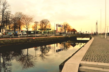 Parking Lot Along Waterfront