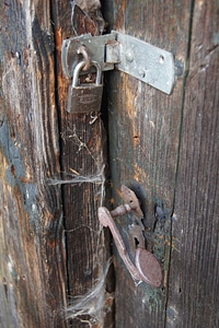 Padlock door buckle old