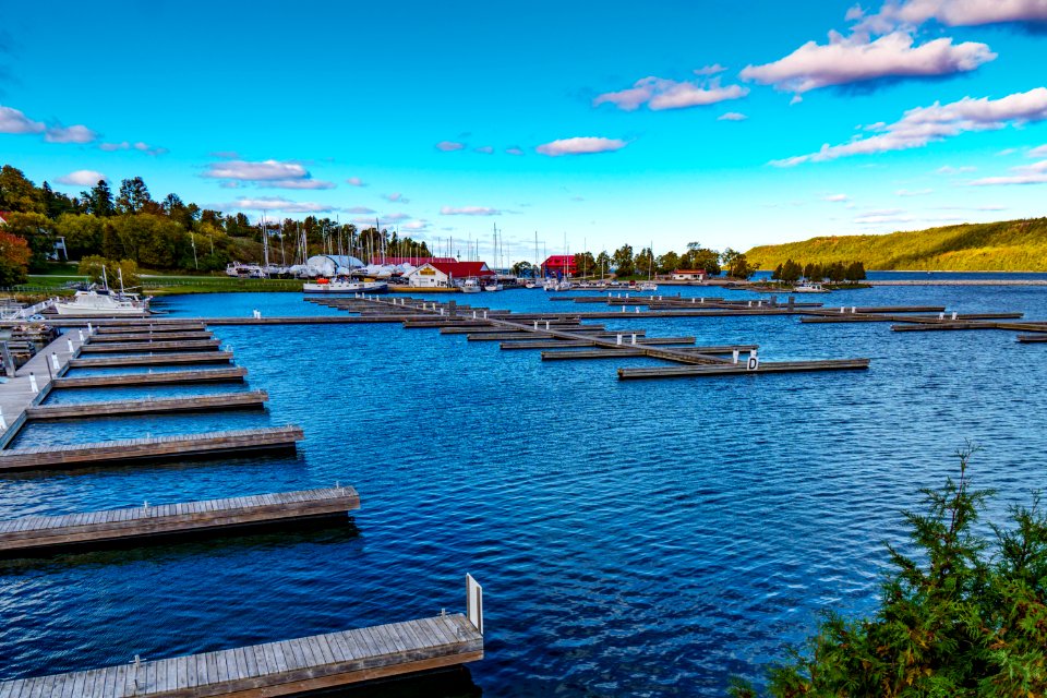 Empty Docks In Blue Waters