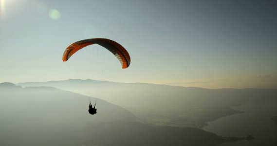 Parachutist On The Sky