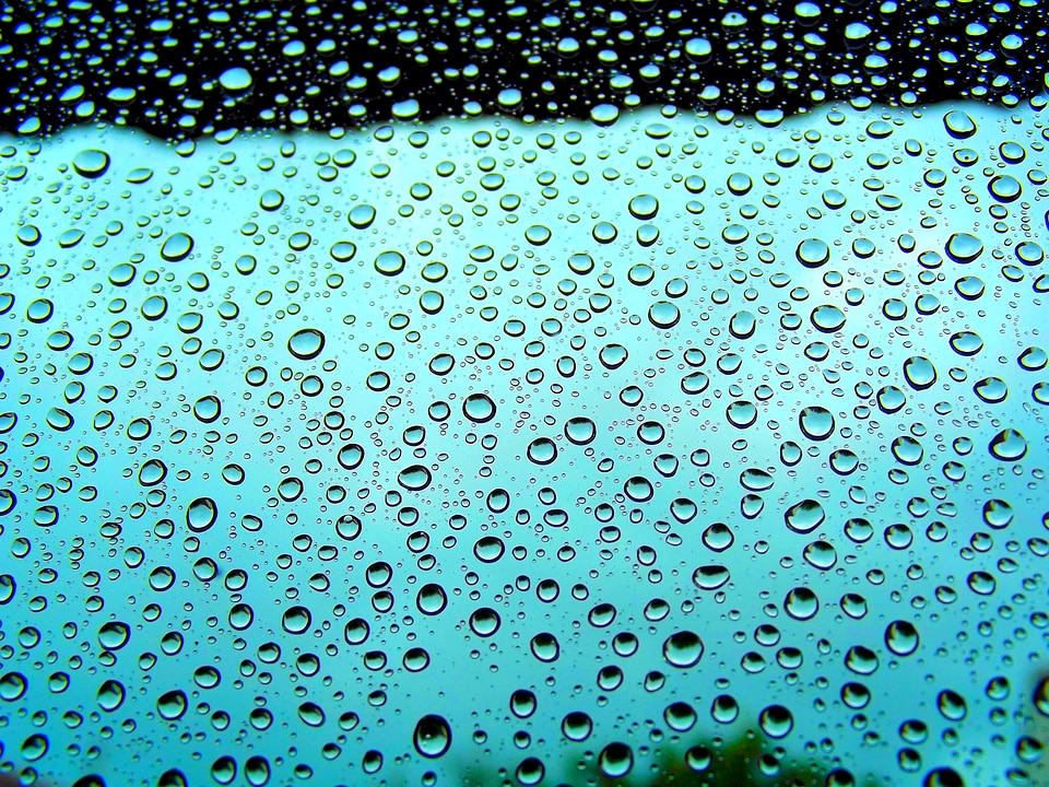 Raindrops blue water-drop