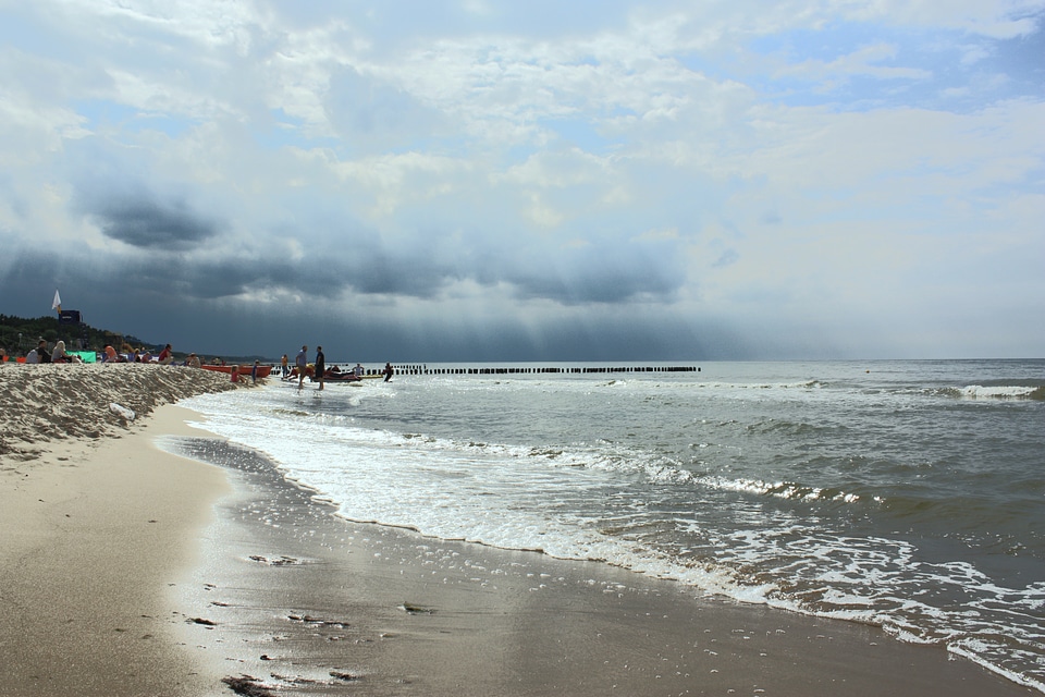 A view of the sea beach water