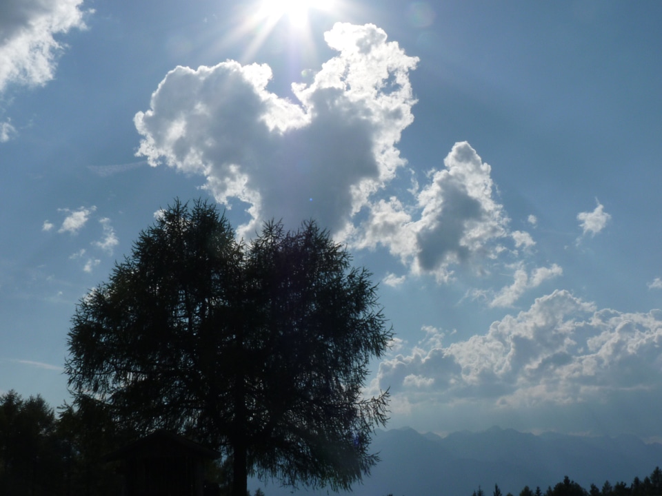 Clouds sky sun