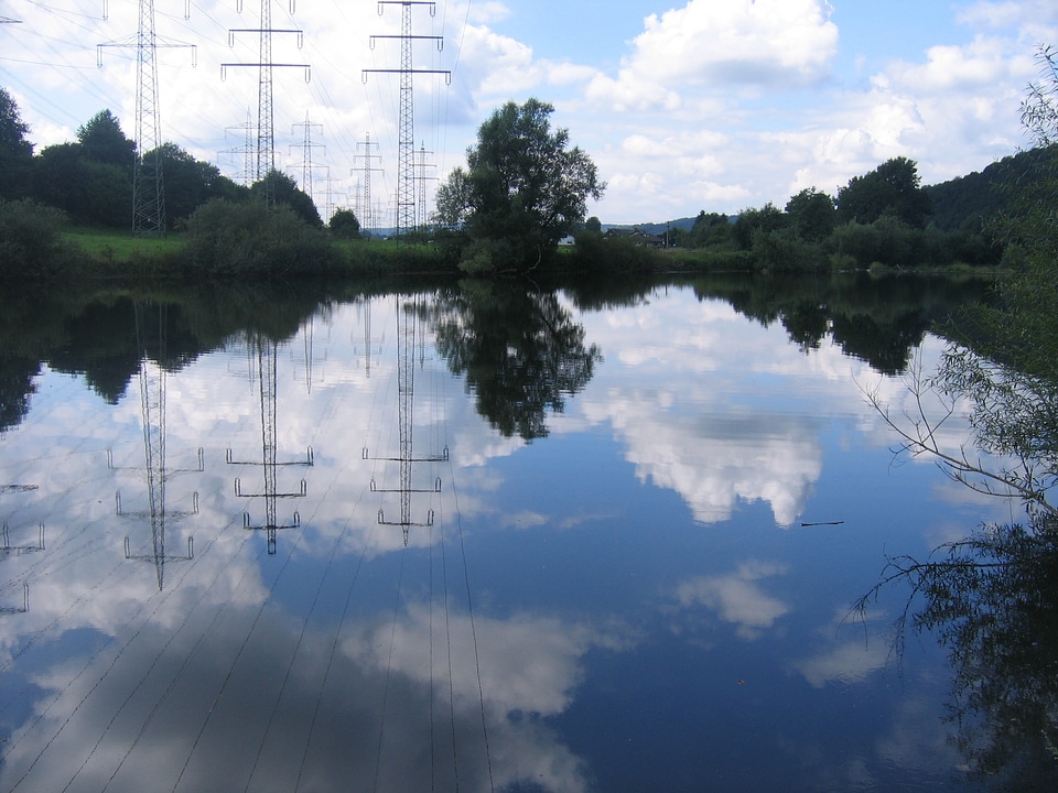 Blue quiet reflection