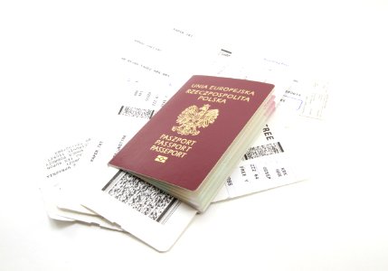 Passport On Airline Tickets photo