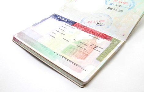 USA Visa Isolated photo