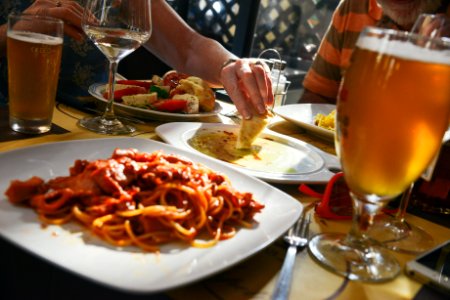 Bread-food-restaurant-people photo