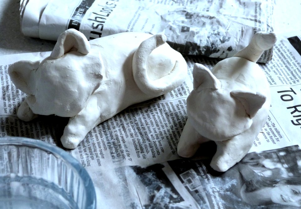 Clay Kitties In The Making