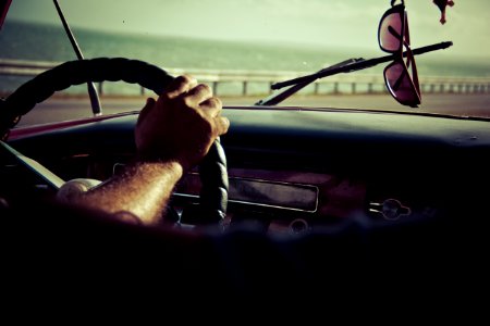 Inside View Of Car While Driving