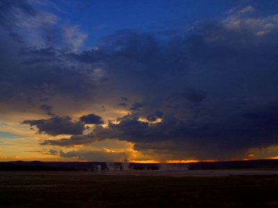 Sunset At Biscuit Basin