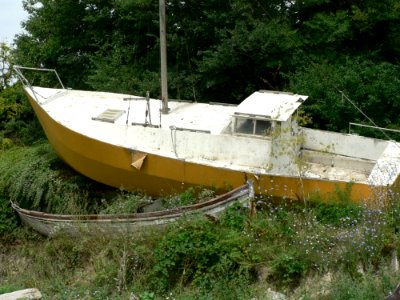 Stranded Sailing Boat