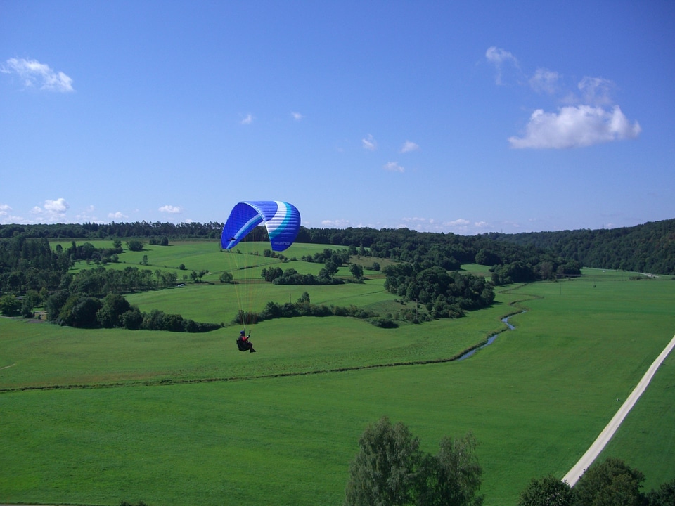 Floating sailing sky blue