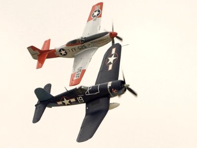 Two Old Airplanes